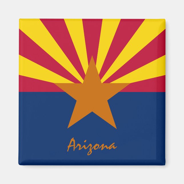Aimant Drapeau de l'Arizona & Arizona, États-Unis fans de (Devant)