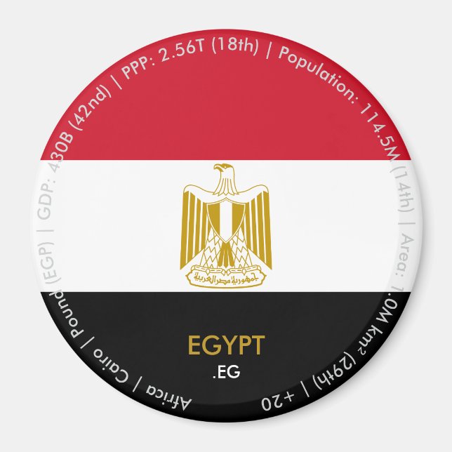 Aimant Drapeau de l'Égypte (Devant)