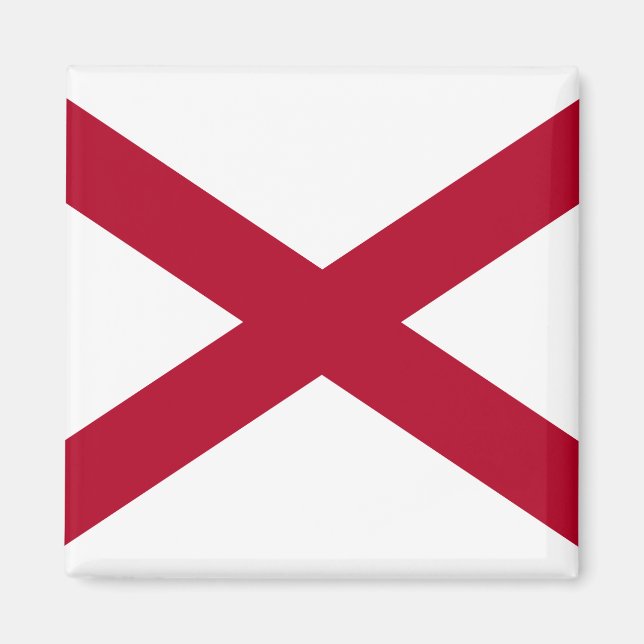 Aimant Drapeau de l'état de l'Alabama (Devant)