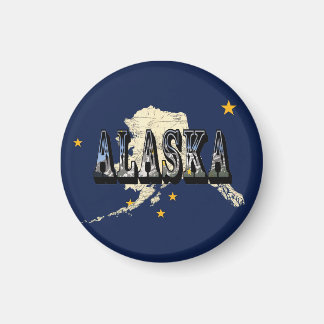 Aimant drapeau de l'État de l'Alaska