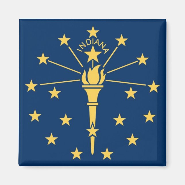 Aimant Drapeau de l'État de l'Indiana (Devant)