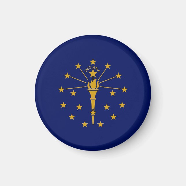 Aimant Drapeau de l'état de l'Indiana USA (Devant)