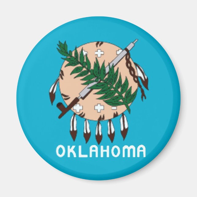 Aimant Drapeau de l'État de l'Oklahoma (Devant)