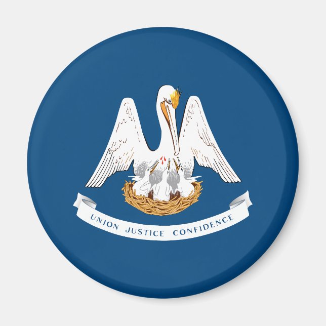Aimant Drapeau de l'État de Louisiane (Devant)