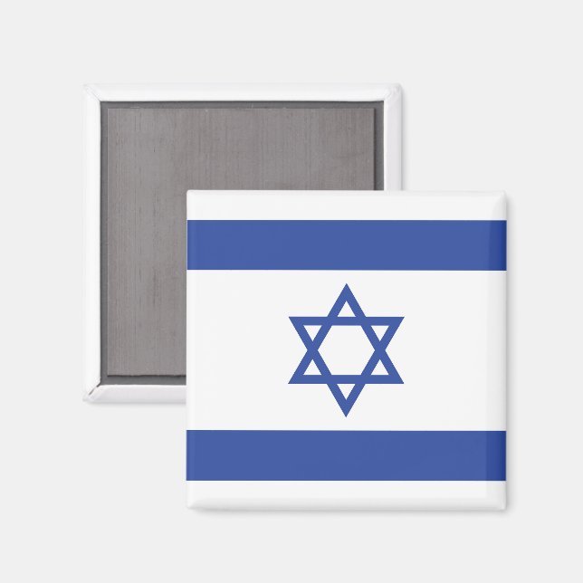 Aimant Drapeau de l'État d'Israël Étoile de David Judaïsm (Recto/Verso)