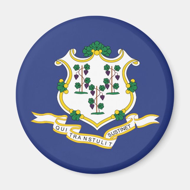 Aimant Drapeau de l'État du Connecticut (Devant)