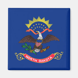 Aimant Drapeau de l'État du Dakota du Nord (Dakota du Nor