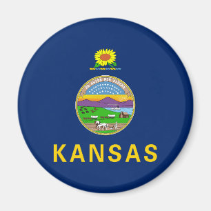 Aimant Drapeau de l'État du Kansas