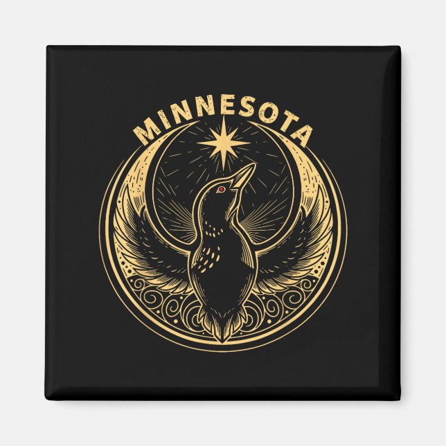 Aimant Drapeau de l'État du Minnesota rebelle plongeon Mi (Devant)
