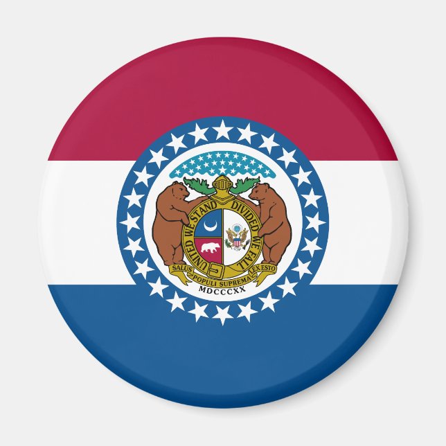 Aimant Drapeau de l'État du Missouri (Devant)