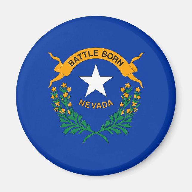 Aimant Drapeau de l'État du Nevada (Devant)