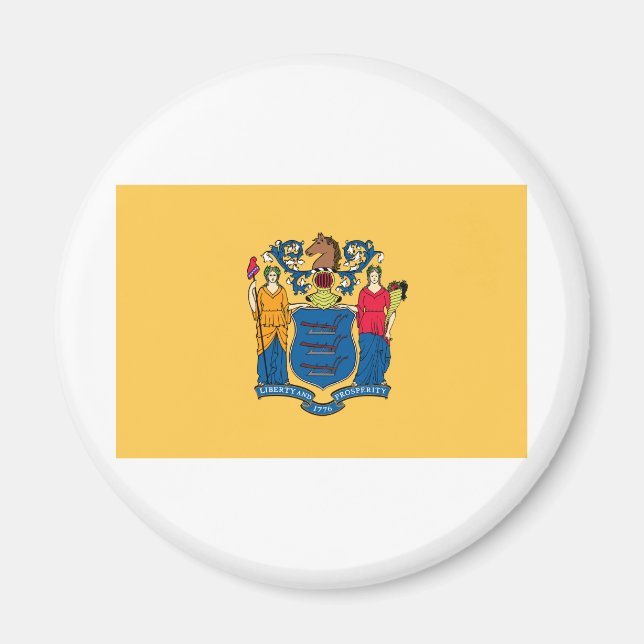 Aimant Drapeau de l'État du New Jersey (Devant)