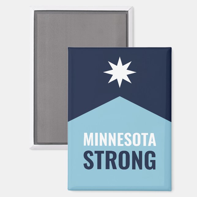 Aimant Drapeau de l'État rebelle du Minnesota (Recto/Verso)