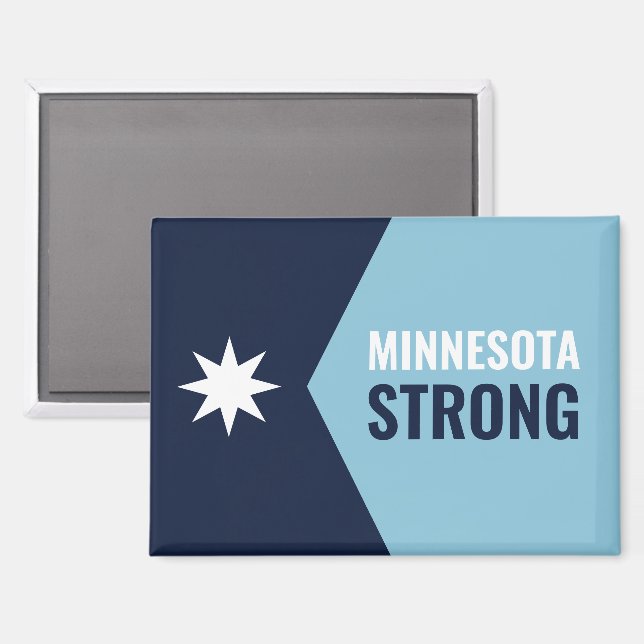 Aimant Drapeau de l'État rebelle du Minnesota (Recto/Verso)