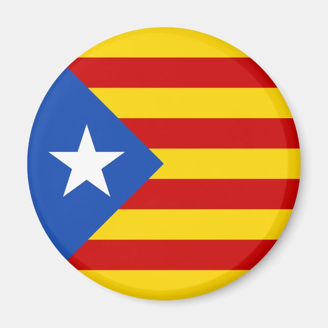 Aimant Drapeau de l'indépendance catalane "L'Estelada Bla (Devant)