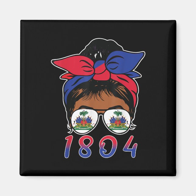 Aimant Drapeau de l'Indépendance de la Reine Haïti d'Haït (Devant)