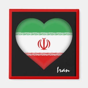 Aimant Drapeau de l'Iran & Coeur iranien, Voyage Iran /sp