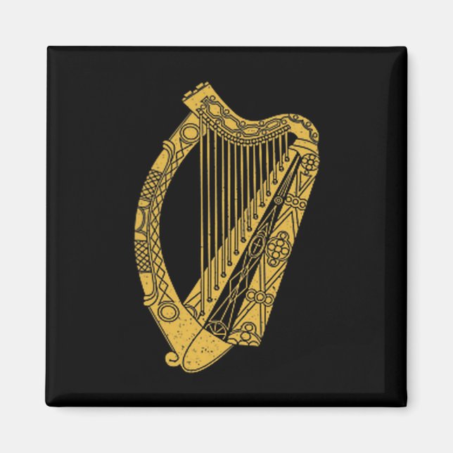 Aimant Drapeau de l'Irlande Harpe Drapeau symbole de la h (Devant)