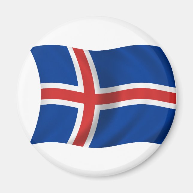 Aimant Drapeau de l'Islande (Devant)
