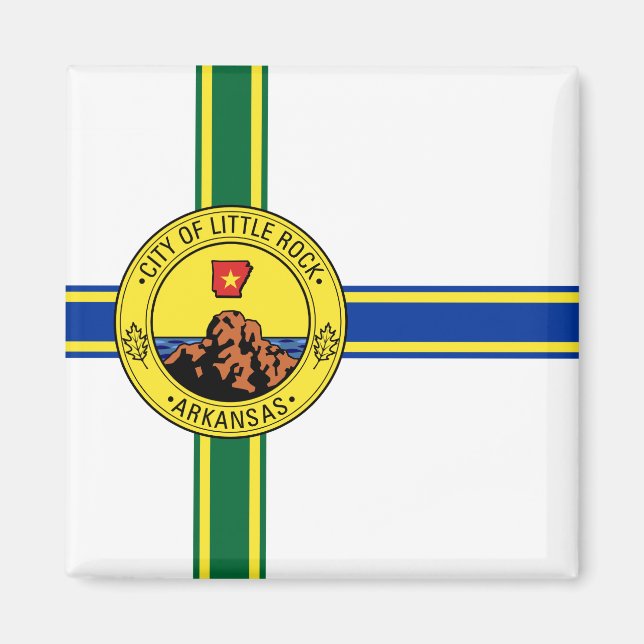 Aimant Drapeau de Little Rock (Arkansas) (Devant)
