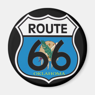 Aimant Drapeau de l'Oklahoma Route 66 Shield