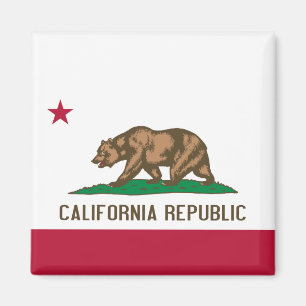Aimant Drapeau de l'ours de Californie : État de Cali Gol