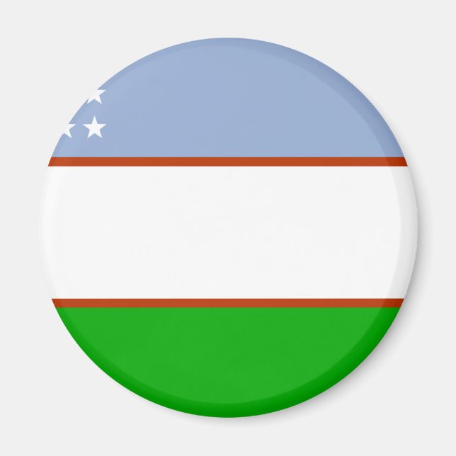 Aimant Drapeau de l'Ouzbékistan (Devant)