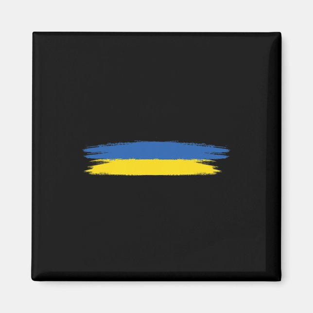 Aimant Drapeau de l'Ukraine aux couleurs bleu et jaune Pa (Devant)