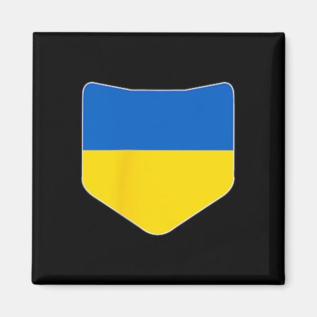 Aimant Drapeau de l'Ukraine avec poche de drapeau ukraini (Devant)