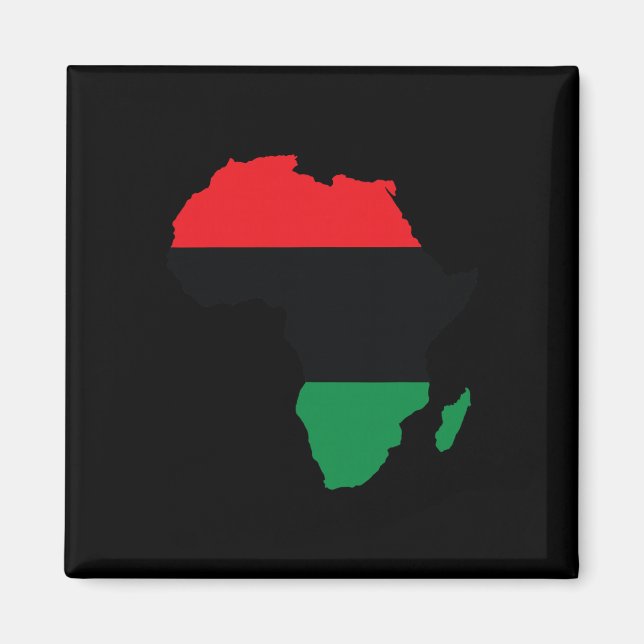 Aimant Drapeau de l'Unia panafricaine Carte du continent  (Devant)