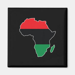 Aimant Drapeau de l'Unia panafricaine Carte du continent