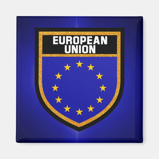 Aimant Drapeau de l'Union européenne (Devant)