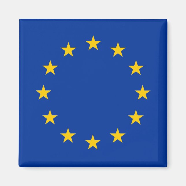 Aimant Drapeau de l'Union européenne (UE) (Europe) (Devant)
