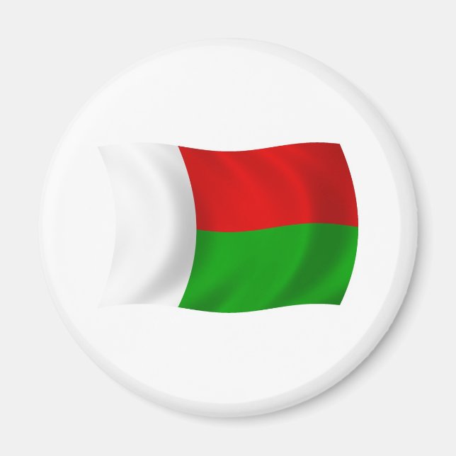 Aimant Drapeau de Madagascar (Devant)