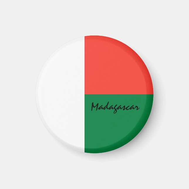 Aimant Drapeau de Madagascar & Africain - fans de voyages (Devant)