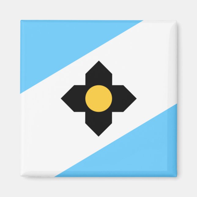 Aimant Drapeau de Madison, Wisconsin (Devant)
