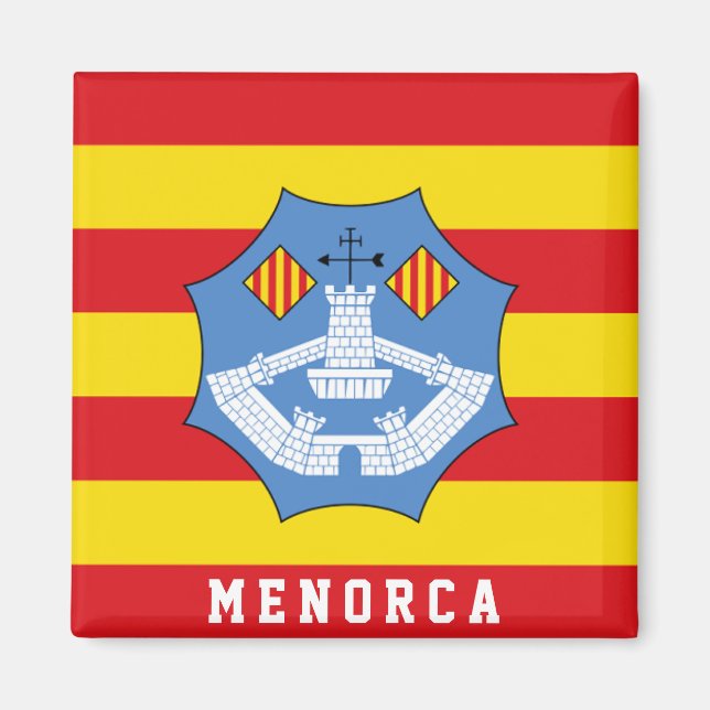 Aimant Drapeau de Minorque, Espagne (Devant)