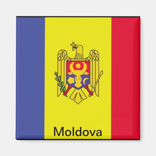 Aimant Drapeau de Moldavie (Devant)