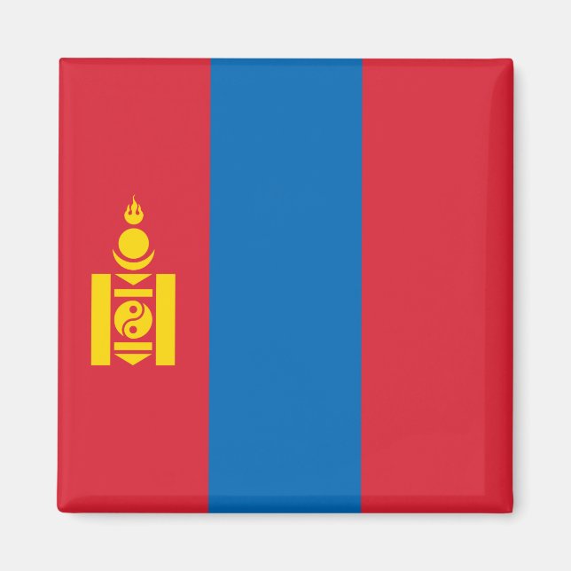 Aimant Drapeau de Mongolie (Devant)