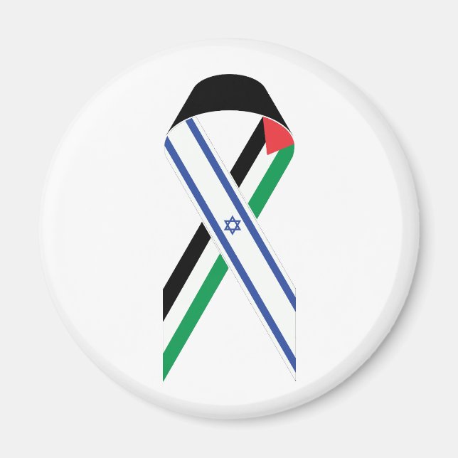 Aimant Drapeau de paix Israël et Palestine (Devant)