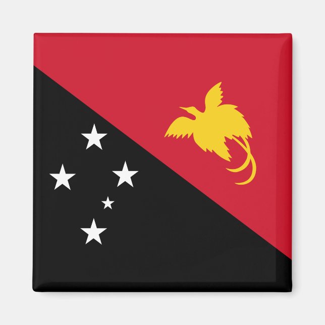 Aimant Drapeau de Papouasie-Nouvelle-Guinée (Devant)