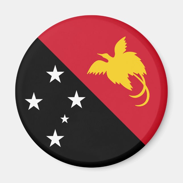 Aimant Drapeau de Papouasie-Nouvelle-Guinée (Devant)