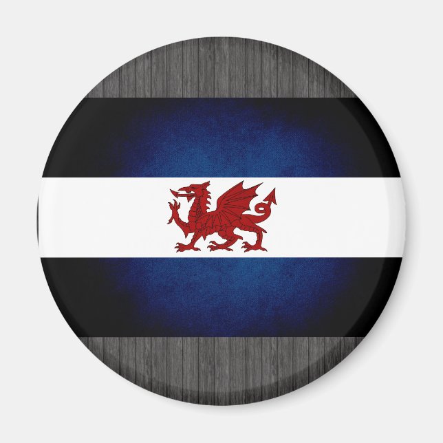 Aimant Drapeau de Patagonie monochrome (Devant)