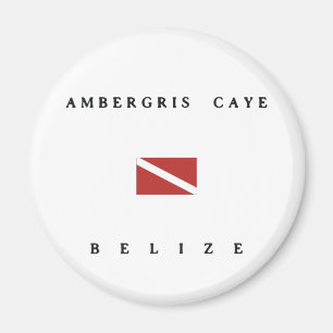 Aimant Drapeau de piqué de scaphandre de Caye Belize