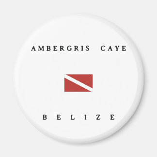 Aimant Drapeau de plongée Bélizienne Ambergris Caye
