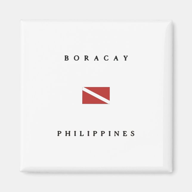 Aimant Drapeau de plongée Boracay Philippines (Devant)