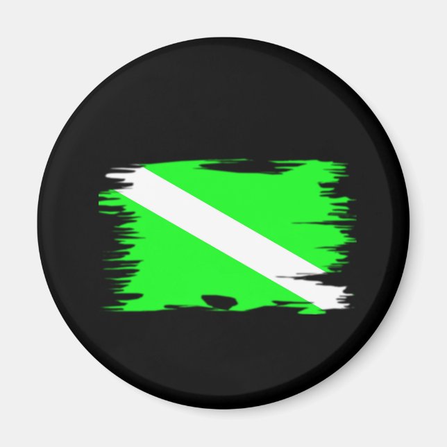 Aimant Drapeau de plongée couleur (Devant)