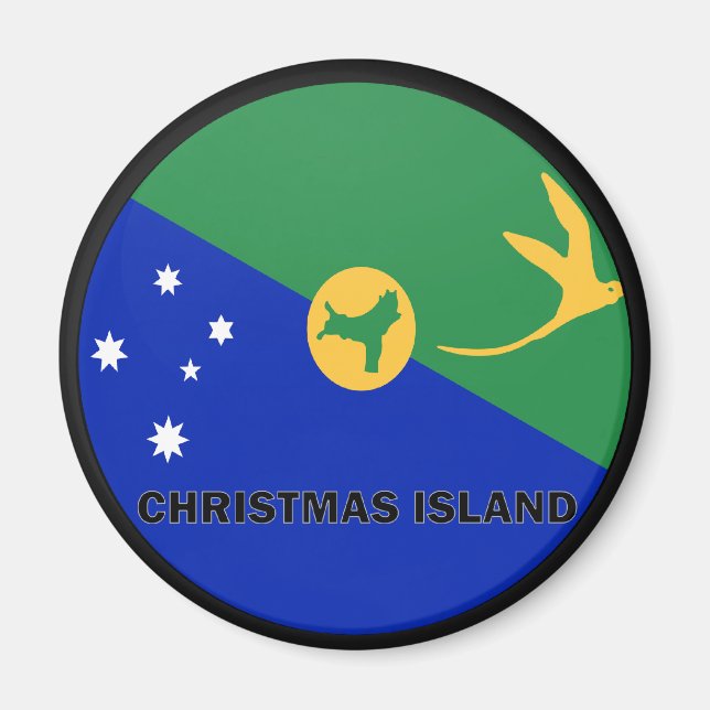 Aimant Drapeau de qualité de l'île Christmas (Devant)