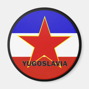 Aimant Drapeau de qualité de rondeau de la Yougoslavie