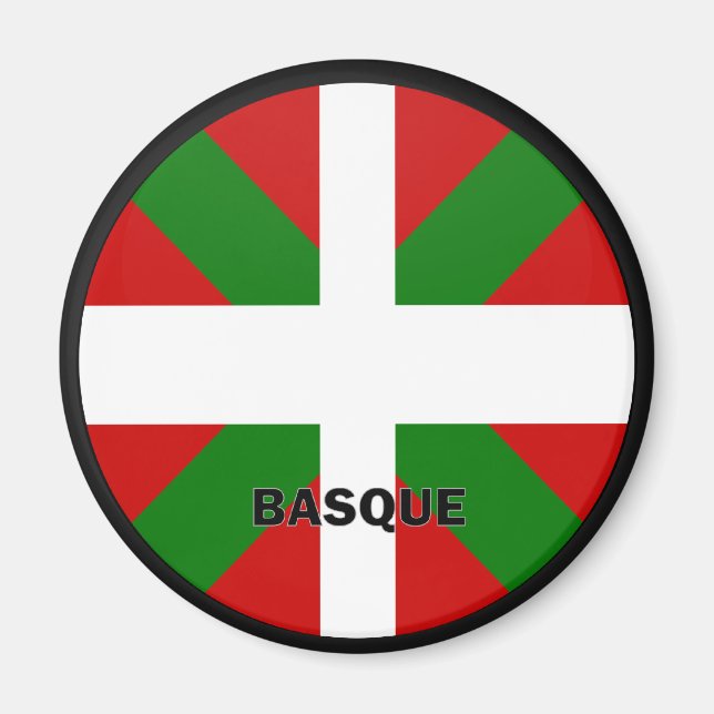 Aimant Drapeau de qualité Roundel basque (Devant)